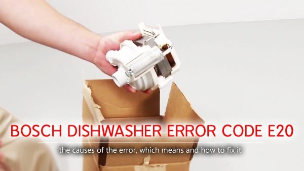 Bơm tuần hoàn gặp vấn đề khiến máy rửa bát Bosch báo lỗi E20.