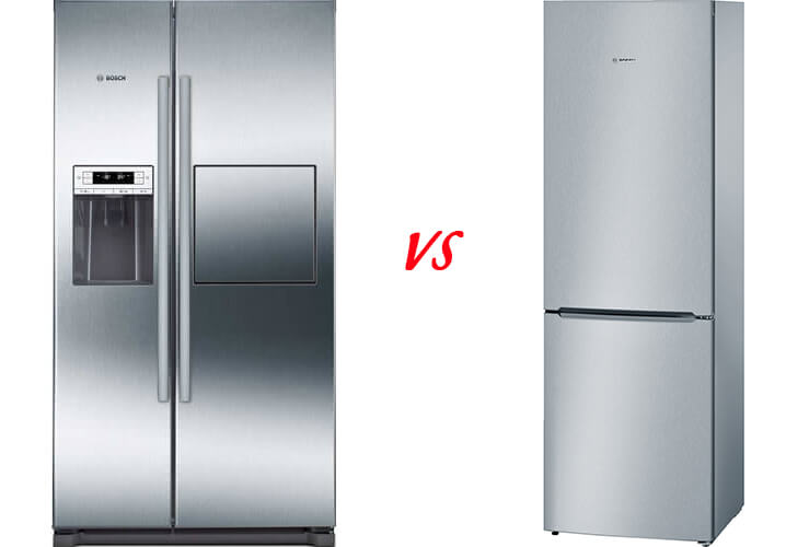 Nên mua tủ lạnh 1 cánh hay tủ lạnh side by side Bosch ?