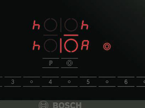 Chức năng cảnh báo nhiệt dư ở bếp từ Bosch có 2 cấp độ h/H