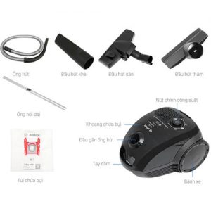 Các bộ phận của máy hút bụi Bosch BGN21800,