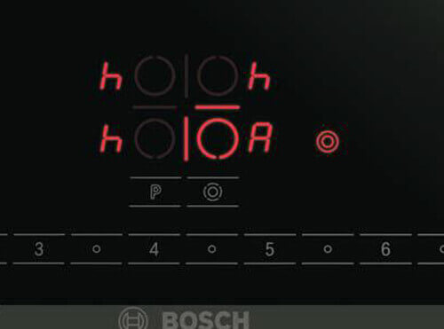 Bếp từ Bosch hiển thị chữ h trên bảng điều khiển