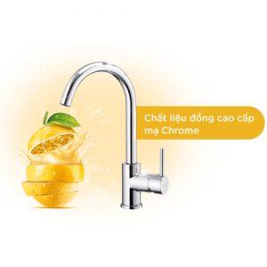 Vòi rửa Blanco MIDA 569.04.240 làm từ đồng mạ chrome cao cấp, chống ăn mòn, luôn sáng bóng