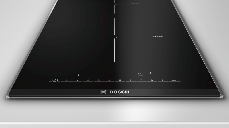 Bếp từ Bosch Domino được thiết kế các vùng nấu theo chiều dọc như hình Domino.
