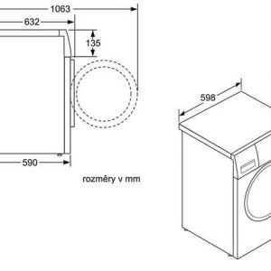 kích thước máy giặt 9kg bosch waw326h0eu