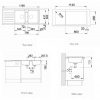 Kích thước chậu rửa bát đá Blanco LEXA 8S 524981 màu xám
