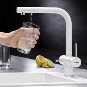 vòi rửa bát 3 đường nước Blanco Fontas II màu đen 523130