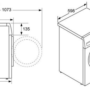 Kích thước máy giặt sấy Bosch WNA254U0SG