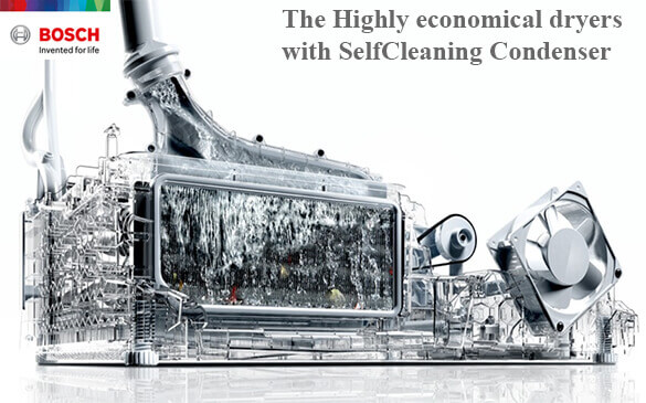 SelfCleaning Condenser máy sấy quần áo Bosch WTW85400SG