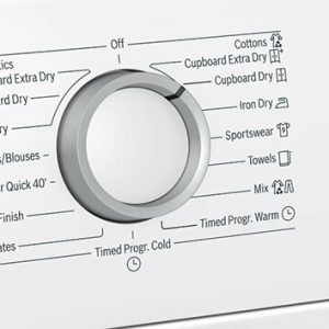 các chương trình sấy của máy sấy quần áo Bosch WTW85400SG
