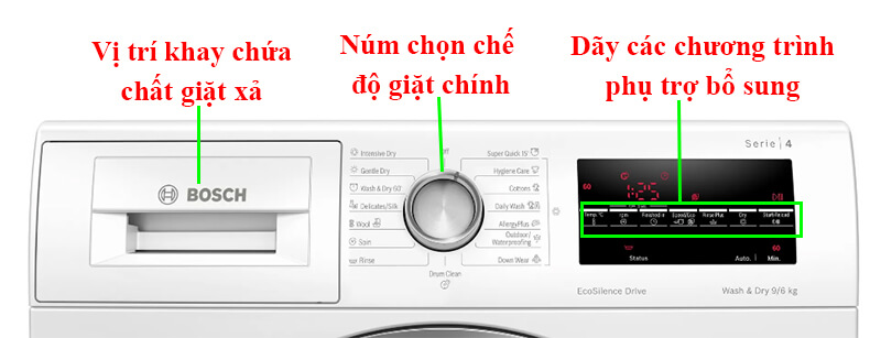 Hướng dẫn sử dụng máy giặt kết hợp sấy Bosch WNA14400SG