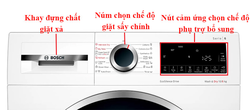Hướng dẫn sử dụng máy giặt sấy bosch WNA254U0SG