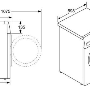 kích thước máy sấy quần áo Bosch WTX87MH0SG