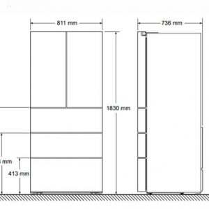 kích thước tủ lạnh bosch kfn86aa76j