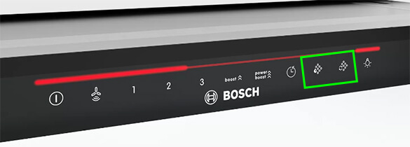 cảnh báo vệ sinh bộ lọc máy hút mùi Bosch DFS067K50
