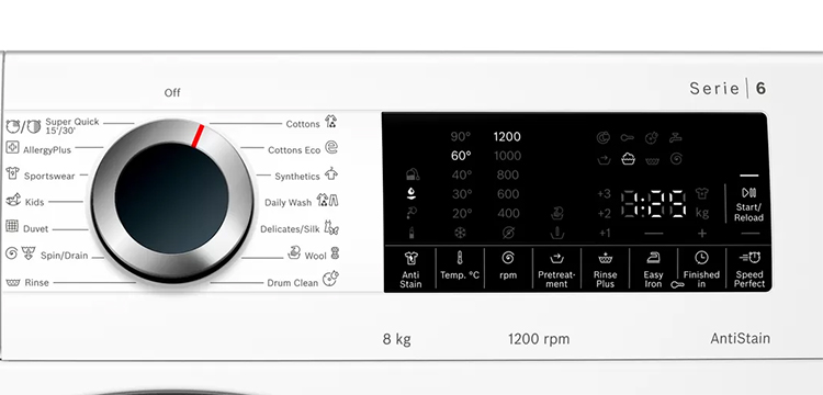 Hướng dẫn sử dụng máy giặt Bosch Series 6 chi tiết