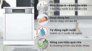 máy rửa bát bosch SMI4HCS48E serie 4 có tốt không