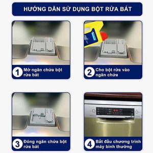 Cách dùng bột rửa bát Finish 1kg hương chanh