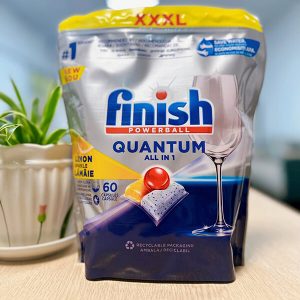 cách phân biệt thật giả viên rửa bát Finish Quantum All In 1 60 viên hương chanh