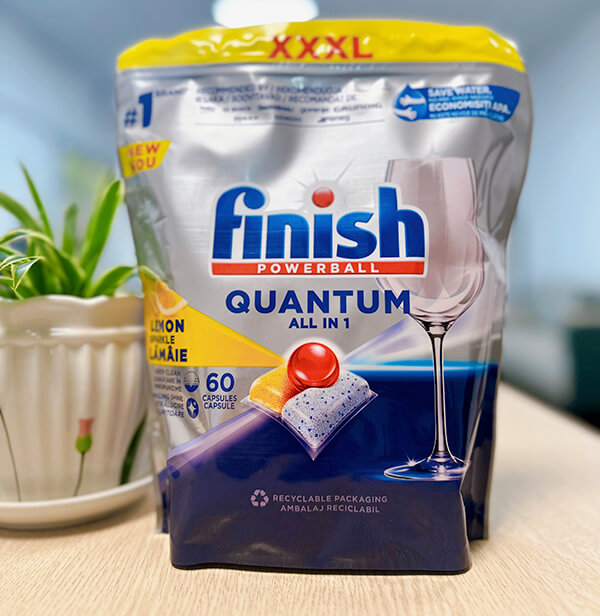 cách phân biệt thật giả viên rửa bát Finish Quantum All In 1 60 viên hương chanh