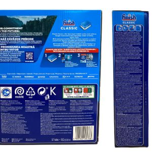 Cách phân biệt viên rửa bát Finish Classic chính hãng hộp 57 viên