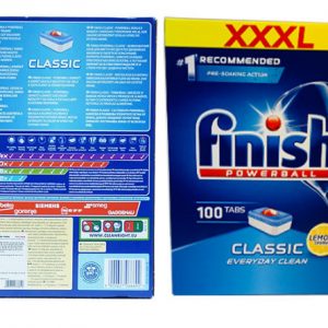 Cách phân biệt viên rửa bát Finish Classic hộp 100 viên hương chanh chính hãng