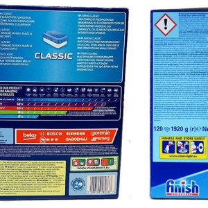 Cách phân biệt viên rửa bát Finish Classic hộp 120 viên chính hãng