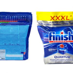 cách phân biệt viên rửa bát finish quantum 60 viên chính hãng