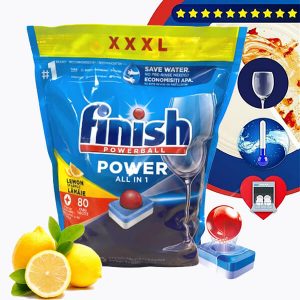 Tính năng vượt trội viên rửa bát Finish All In 1 80 viên hương chanh