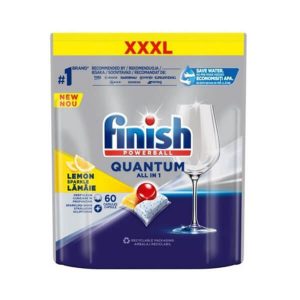Viên rửa bát Finish Quantum All In 1 60 viên hương chanh