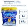 viên rửa bát Finish chính hãng Quantum 60 viên hương chanh