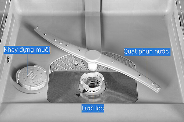 Cách cho muối rửa vào máy rửa bát Bosch SMS46GI01P