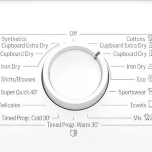 chương trình sấy chính của máy sấy quần áo bosch WTH83008SG
