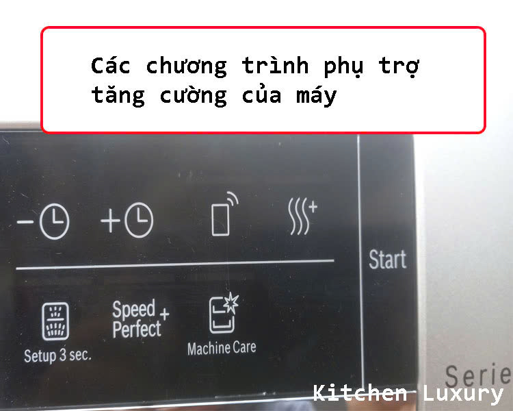 các chương trình phụ trợ tăng cường của máy rửa bát Bosch SMS6ZCI06E