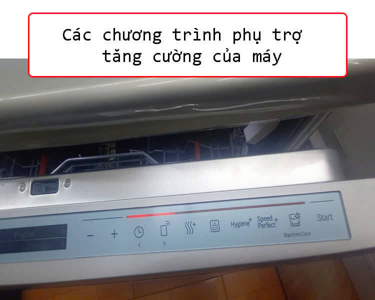 Các chương trình phụ trợ tăng cường của máy rửa bát Bosch SMS8TCI01E