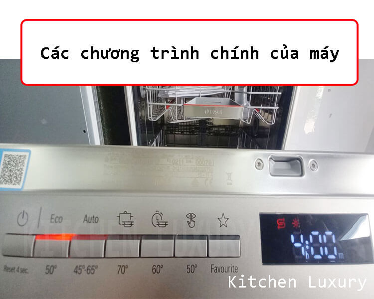 Chương trình rửa chính của máy rửa bát Bosch SMS2IVI61E