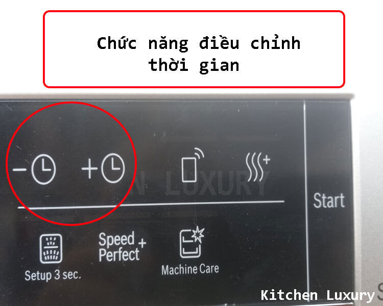 chức năng điều chỉnh thời gian máy rửa bát Bosch SMS6ZCI06E