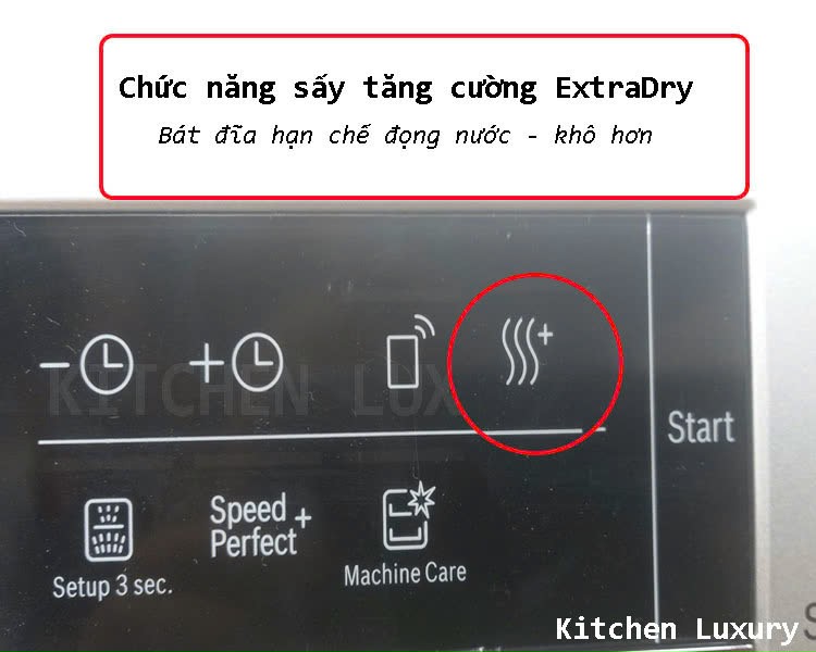 Chức năng sấy tăng cường ExtraDry máy rửa bát Bosch SMS6ZCI06E