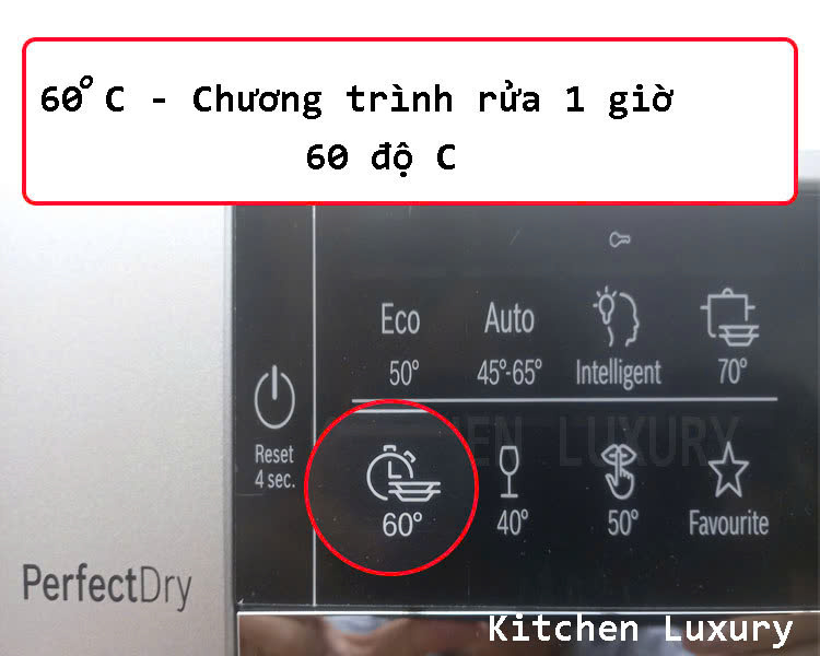 chương trình rửa 60 độ C máy rửa bát Bosch SMS6ZCI06E