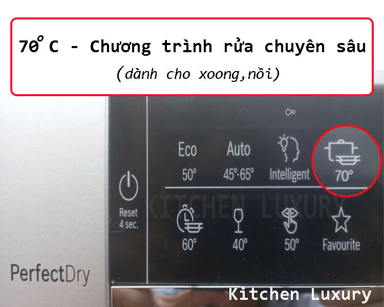 Chương trình rửa 70 độ C máy rửa bát Bosch SMS6ZCI06E