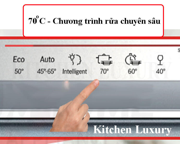 chương trình rửa chuyên sâu máy rửa bát bosch smv6zcx16e