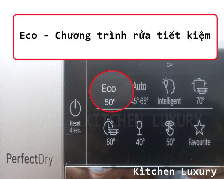 chương trình rửa tiết kiệm máy rửa bát Bosch SMS6ZCI06E