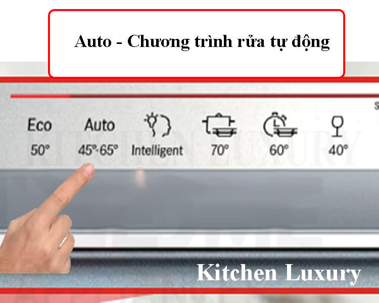 chương trình rửa tự động Auto máy rửa bát bosch smv6zcx16e