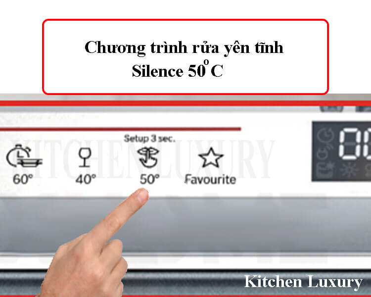 chương trình rửa yên tĩnh Silence máy rửa bát bosch smv6zcx16e