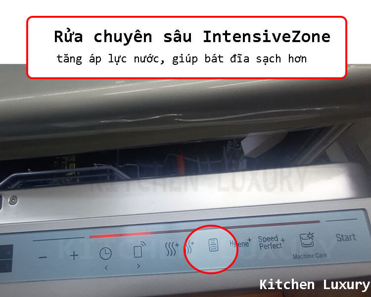 Chương trình vùng rửa chuyên sâu máy rửa bát Bosch SMS8TCI01E