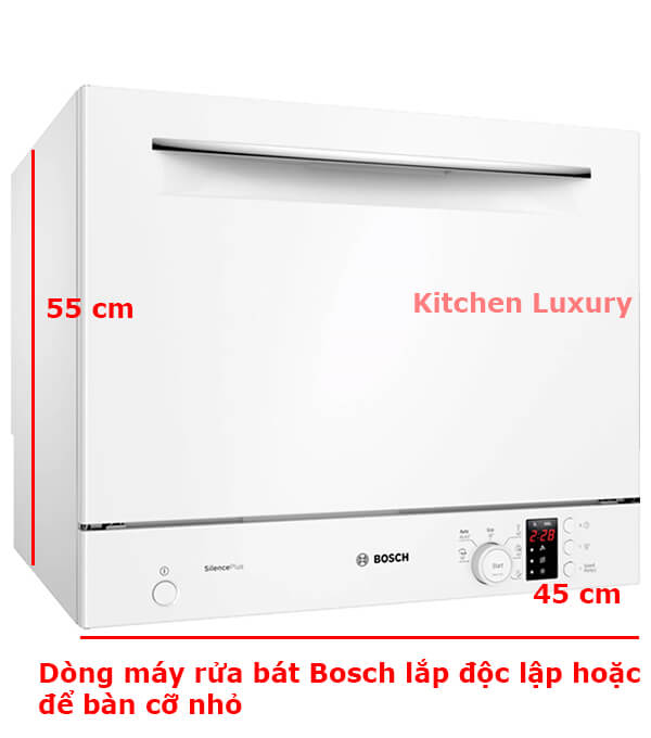 Dòng máy rửa bát Bosch lắp độc lập hoặc để bàn