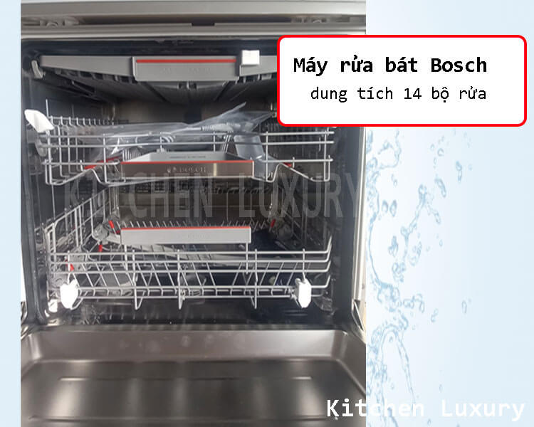 Dung tích máy 14 bộ rửa bát Bosch SMS4HCI48E