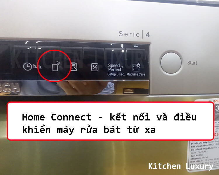 kết nối điều khiển máy từ xa Home Connect máy rửa bát bosch sms4eci14e