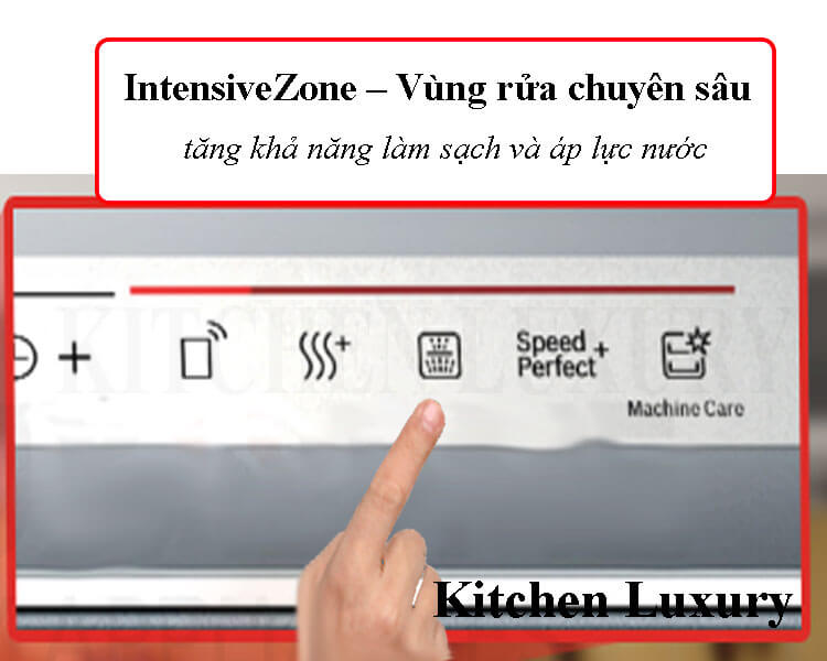 tính năng vùng rửa chuyên sâu IntensiveZone