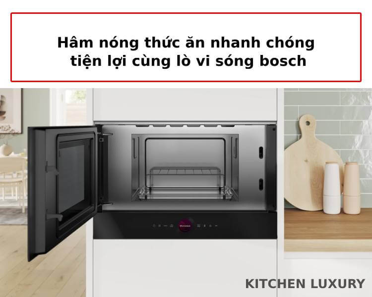 Chức năng hâm nóng thức ăn của lò vi sóng Bosch BEL7321B1