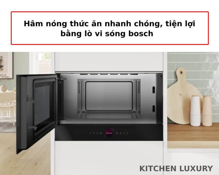 Chức năng hâm nóng thức ăn của lò vi sóng Bosch BFL7221B1